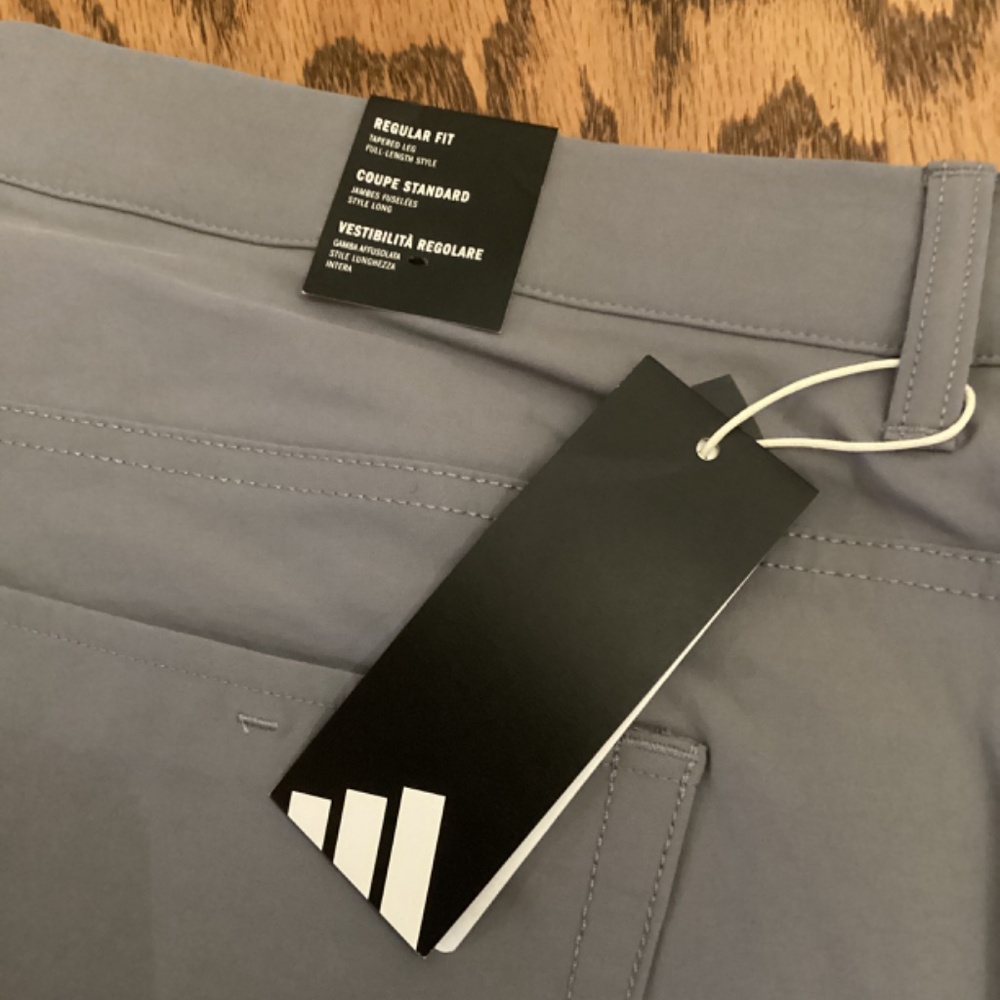 Adidas Men's ULT365 Pants Grey Three F17 Size 42x34 IWO198 5 Pocket Golf NWT Men - Picture 2 of 6